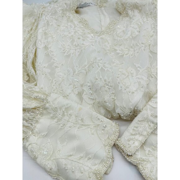 Vintage Lillie Rubin Beaded Dress use as wedding dress Size Small - Picture 9 of 11
